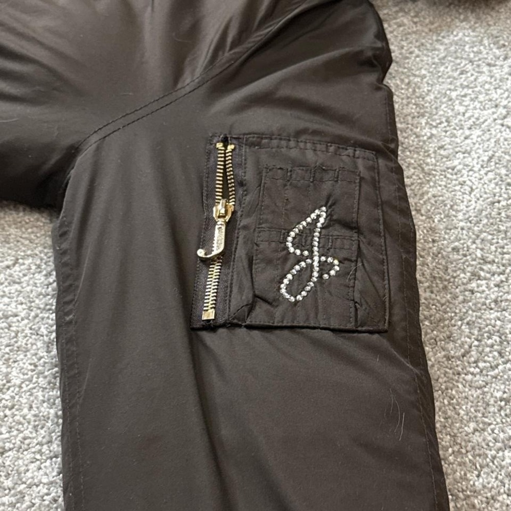 Juicy Couture Fur-Lined Full-Zip Bomber Jacket Women's Small Streetwear - Picture 6 of 7